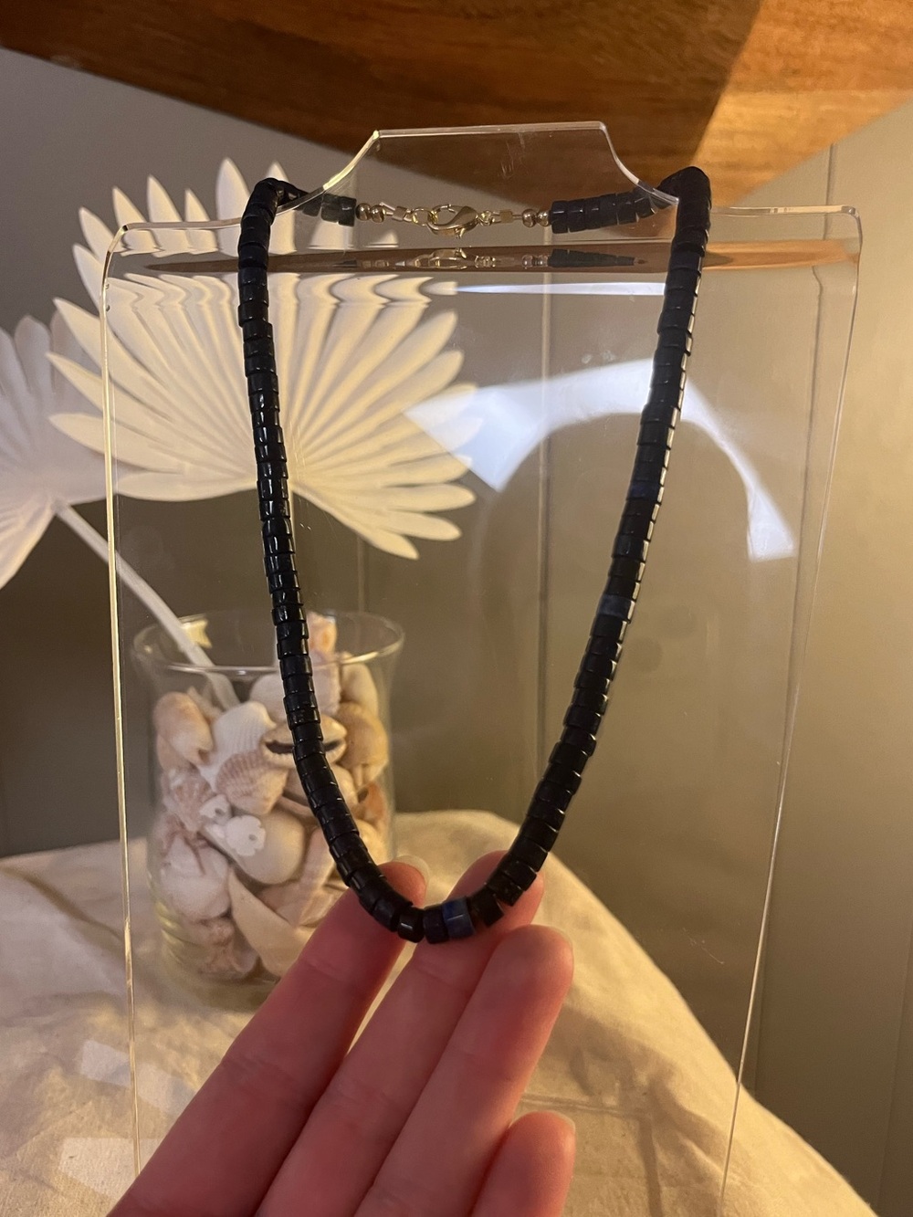🫐 Dark Navy Lapis Beaded Necklace